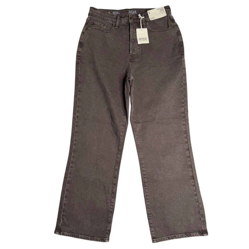 A.N.A Highest-Rise Vintage Straight High Waist Brown Womens 6